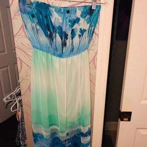 Pretty Blue Maxi dress (size small)